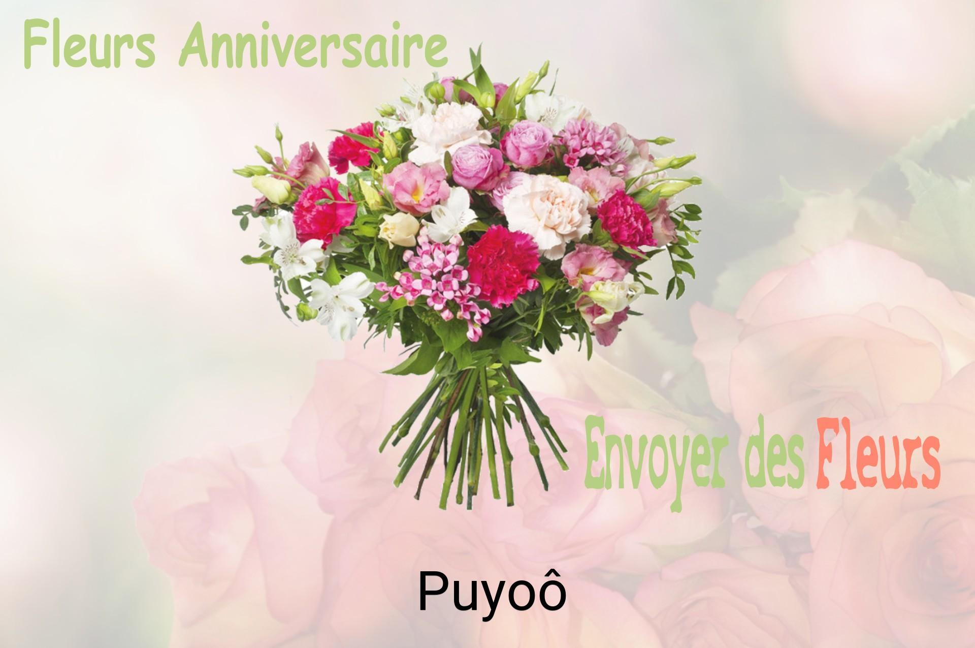 Bouquet de fleurs d’anniversaire livré à Puyoô